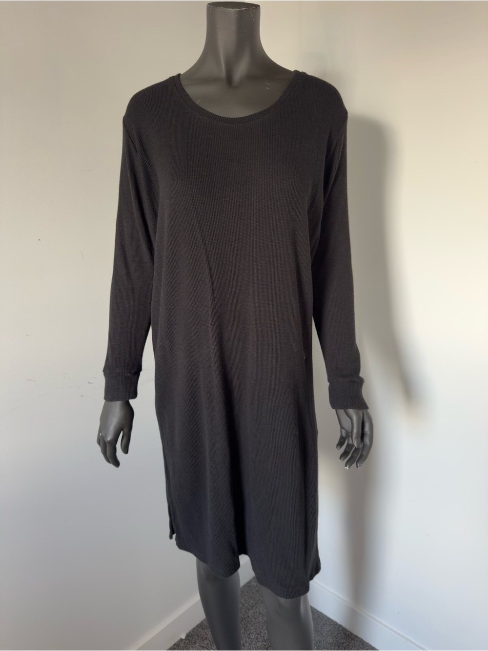 338. Smash + Tess Black Ribbed Top with Crew Neck